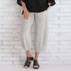 2025 Women's Summer Casual Cotton Linen Pants Vintage Loose Harem Pants Elastic Waist Wide Leg Pants Female S-5XL