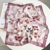 Butterfly Pattern Square Scarf Women Soft Head Scarf Spring Autumn Warm Neck Ties Female Foulard Bandana Cotton Feel Headscarf