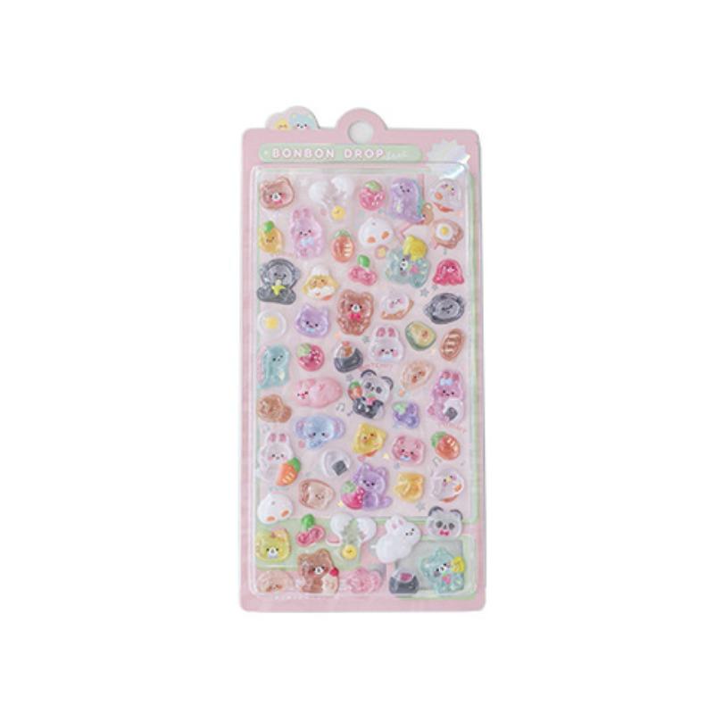 Стикер для дневника с милыми животными, студенческая 3D стерео милая наклейка с изображением кота, щенка, кролика, DIY Декор, Kpop, фотокарта, наклейка на гитару