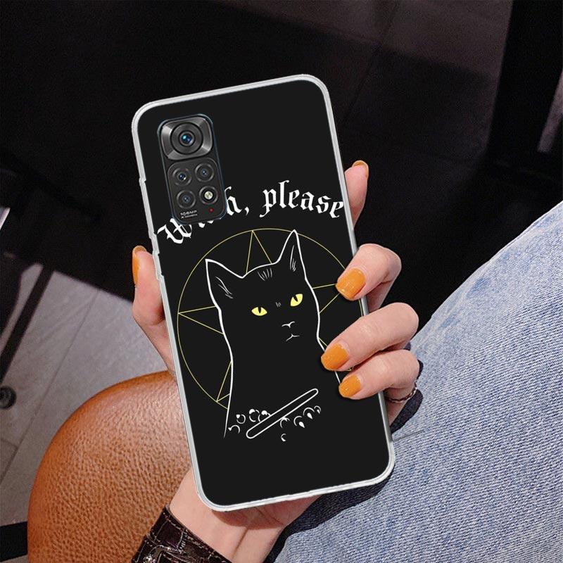 Чехол для телефона "Ведьма и кот", яркий, милый, для Xiaomi Redmi Note 15 14 13 12S 12 11 Pro Plus 14S 11S 11E 10 10S 11T 5G, персонализированный