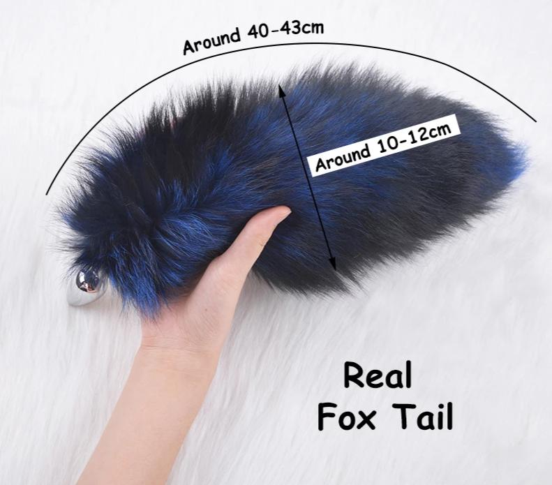 Fox Faux Fur Tail Metal Anal Stainless Steel Butt Plug  Butt Plug Tails