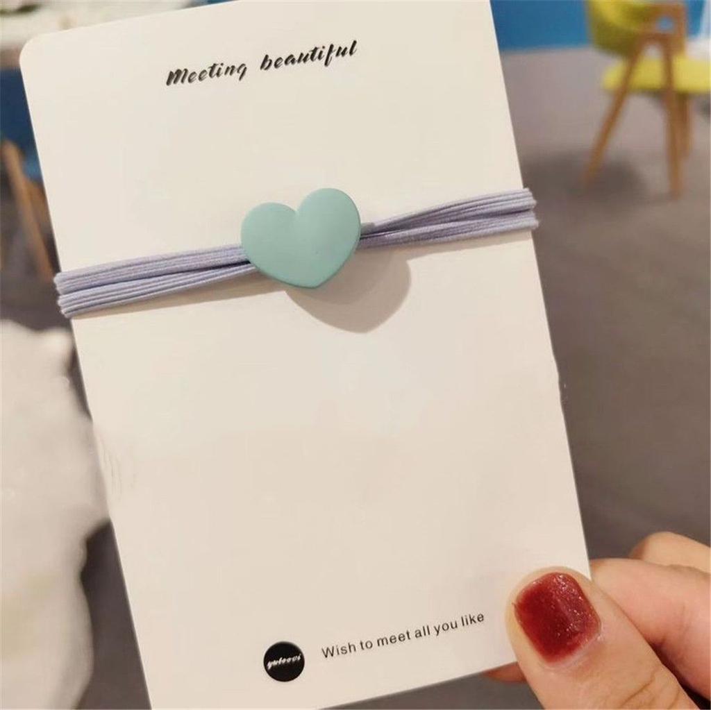 Gift Hair Accessories Women Hair Tie Rope Hair Ring High Elastic Heart-shaped
