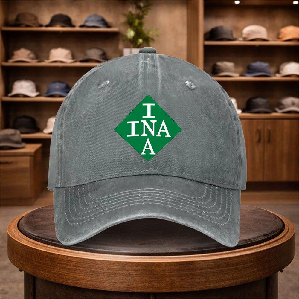 INA Printed Baseball Cap Casual Duck Tongue Hat Fashionable Hat Outdoor Adjustable Casual Hat Suitable for Traveling Seas
