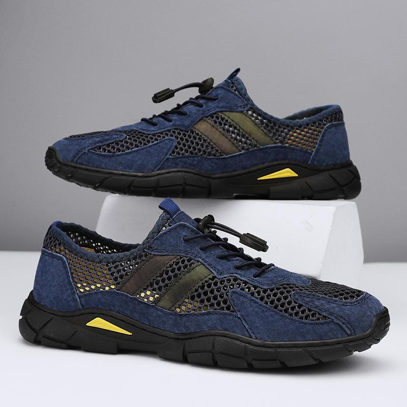 Летние мужские кроссовки, дышащая повседневная обувь, удобные мужские мокасины, сетчатая обувь, кроссовки для ходьбы на открытом воздухе