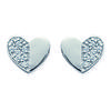 [D6771] - Silver Earrings 'Love Cristal' Silver White (rhodium-plated) - 7x9 Mm