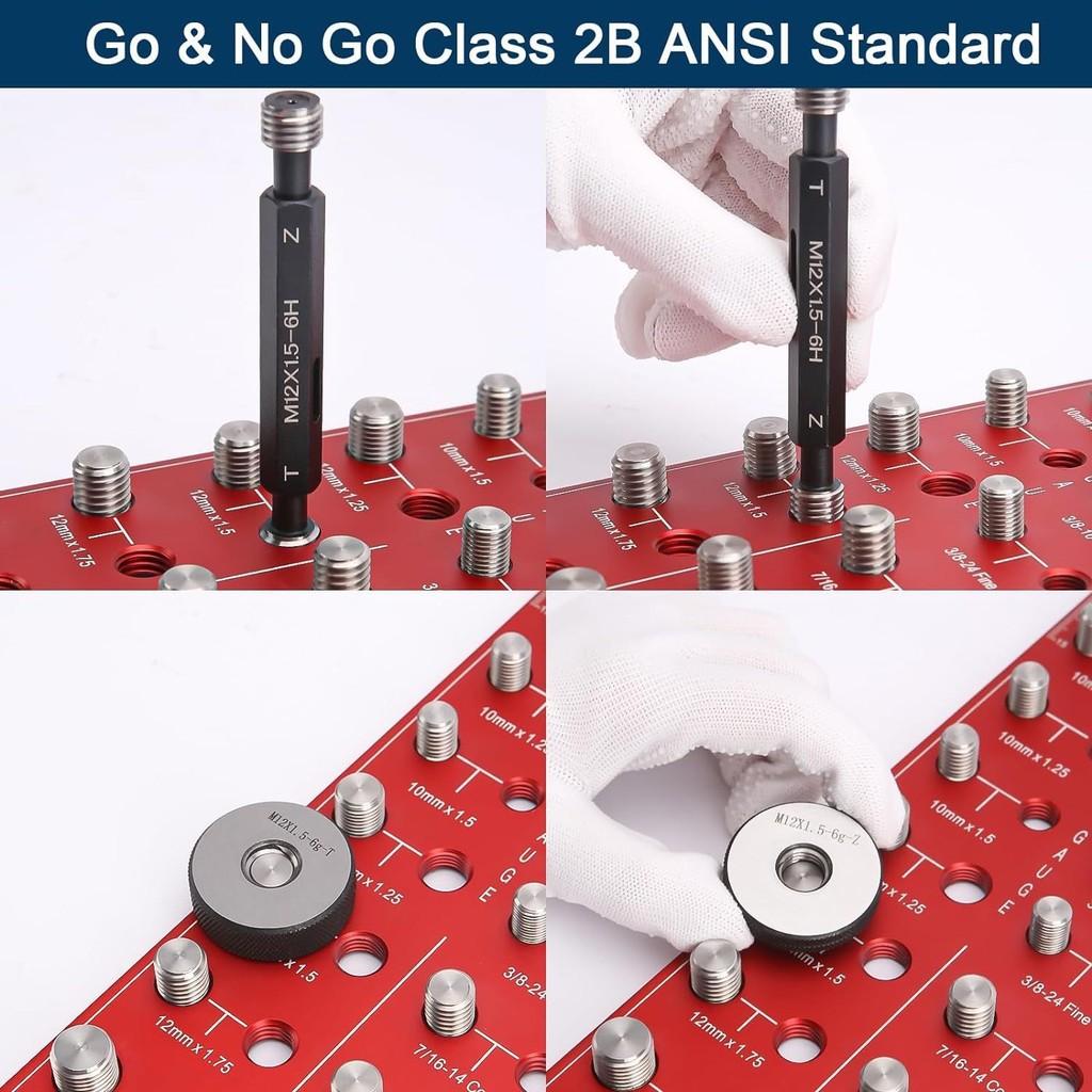 Aluminum Alloy Screw Measuring Gauge Standard Metric Measuring Tool Nut And Bolt Thread Checker