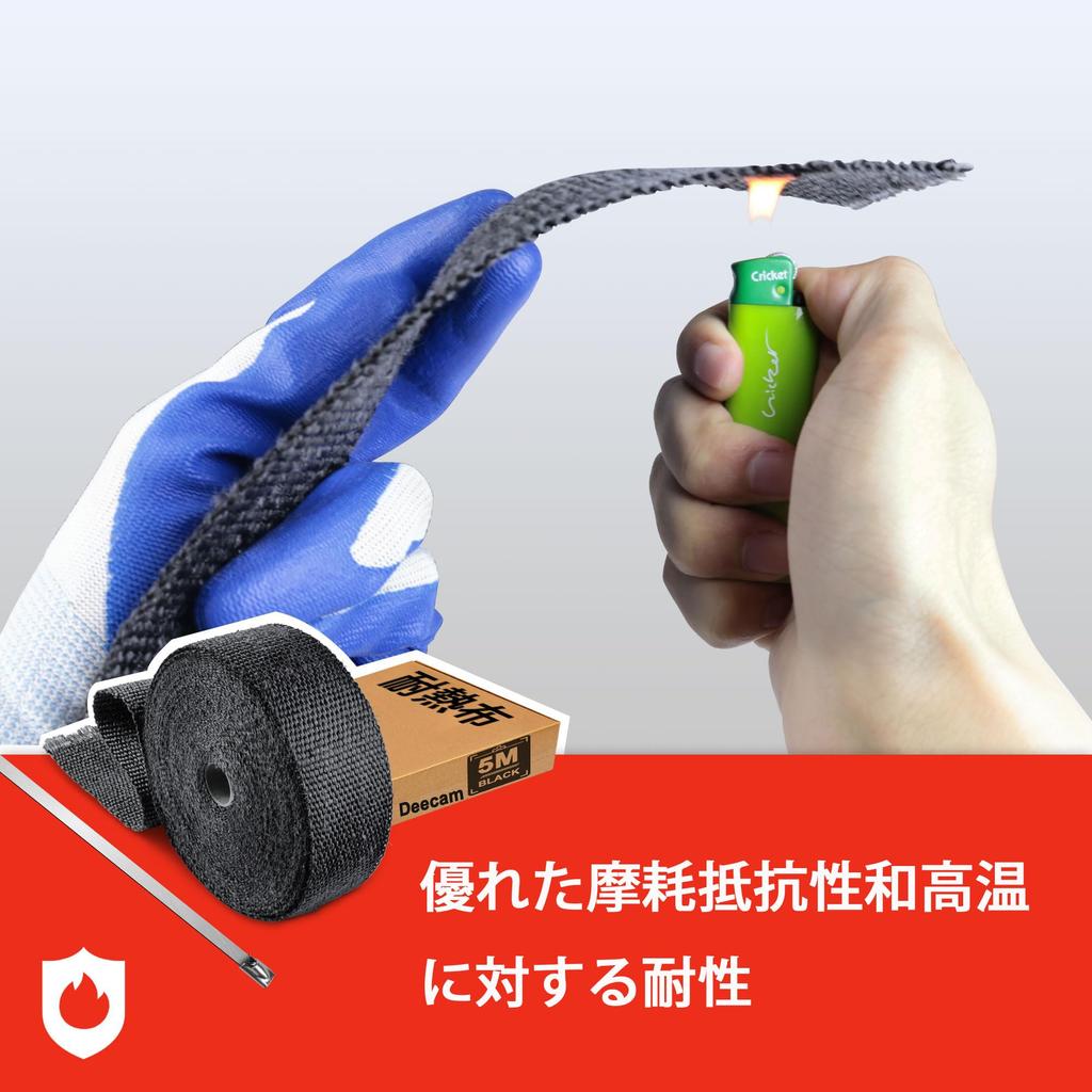 Deecam Термостойкая ткань Thermovantage Стекловолокно, 2,0 x 12,4 фута (5 x 5 м),