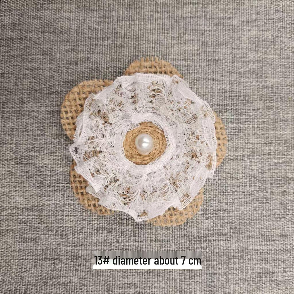 Льняная цветочная корзина ручной работы: 3D-украшение для шляпы в виде розового банта для поделок своими руками и в детском саду