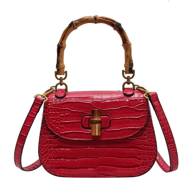 Бамбуковая сумка женская новая ретро на плечо сумка-седло премиальная текстура нишевая простая сумка-мессенджер