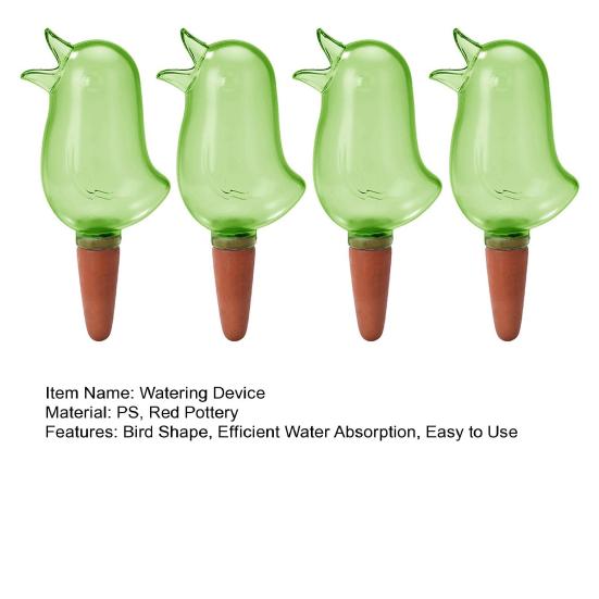 1/2/3/4Pcs Self-Watering Plant Bulbs Bird Design Slow Release Indoor Plant Automatic Watering System Plant Waterer Plant Watering Tool