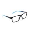 Intellilens | Zero Power Blue Cut Computer Glasses & Blocks Harmful Rays | UV Protection Specs | For Men & Women | Black & Blue