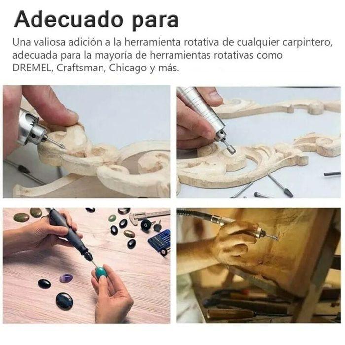 Petite lime rotative - AIMOONSA - Set 20 fraises HSS - Tige 1/8" (3 mm) - Ø coupe 3 mm - Compatible Dremel