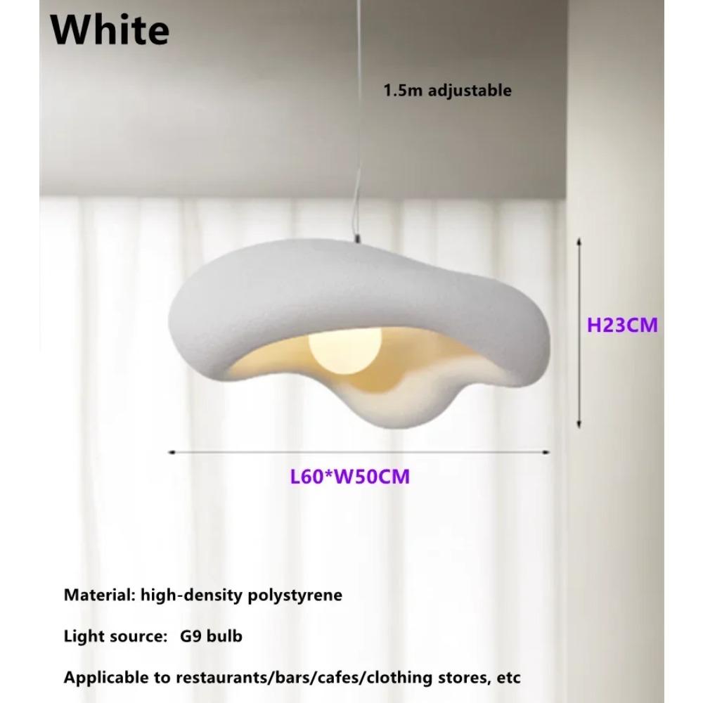 Nordic New Wabi-Sabi Cream Restaurant LED Chandelier Minimalist Bedroom Bar Table Suspend Lamp Homestay Deco Cafe Hanging Light
