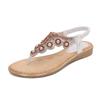 IELTS Run Large Size Hollow, Flat Bottom Rhinestone Sandals, Bohemian Comfort Women's Shoes Summer 5151-A10