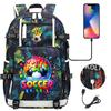2026 Sports Soccer USB Large Capacity Backpack for Middle High School Students Travel Unisex