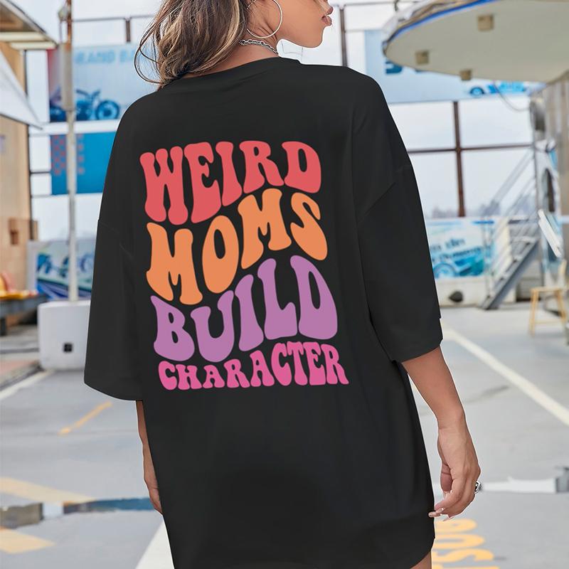 Хлопковые футболки с персонажами Weird Moms, модная футболка в стиле Харадзюку, уличная летняя мягкая футболка, трендовая дышащая повседневная футболка