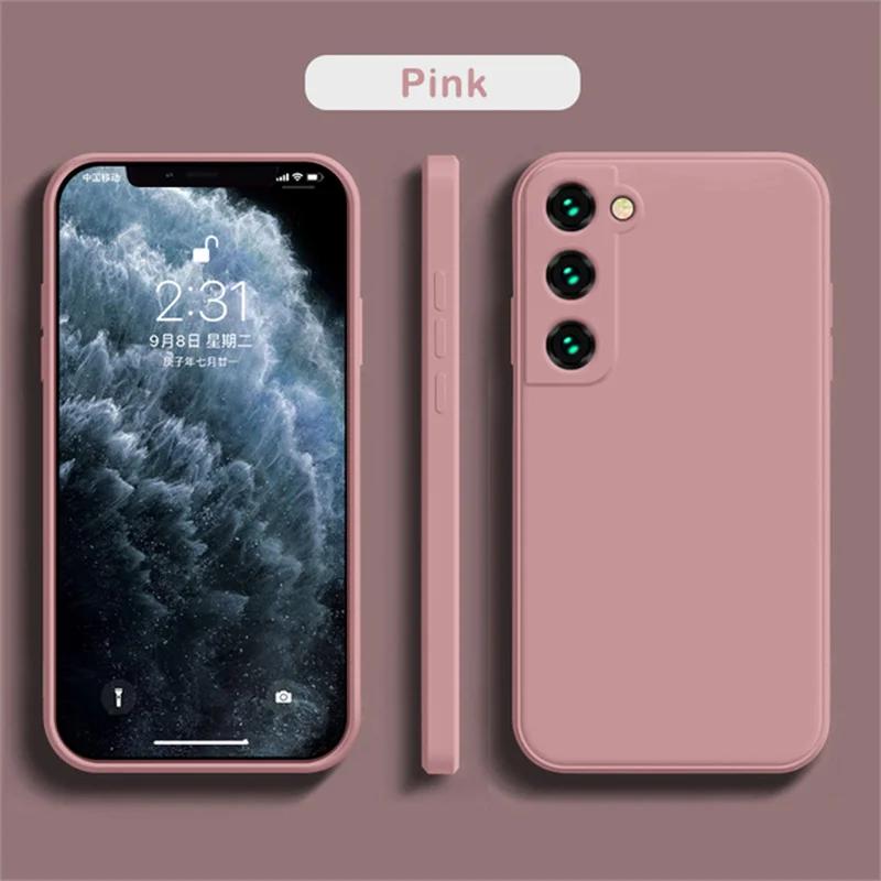 Жидкий чехол для телефона для Samsung Galaxy S21 S22 S23 S24 S25 Plus Ultra Note A32 A52 A51 A71 A72 A91 20 S10 S20 Матовый мягкий чехол