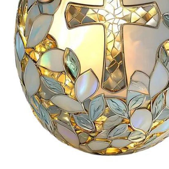 Yousheng Easter Egg Suncatcher 2D Acrylic Egg Shape Sun Catcher Window Hanging Decoration with Chain for Porch Garden Religious Home Decor