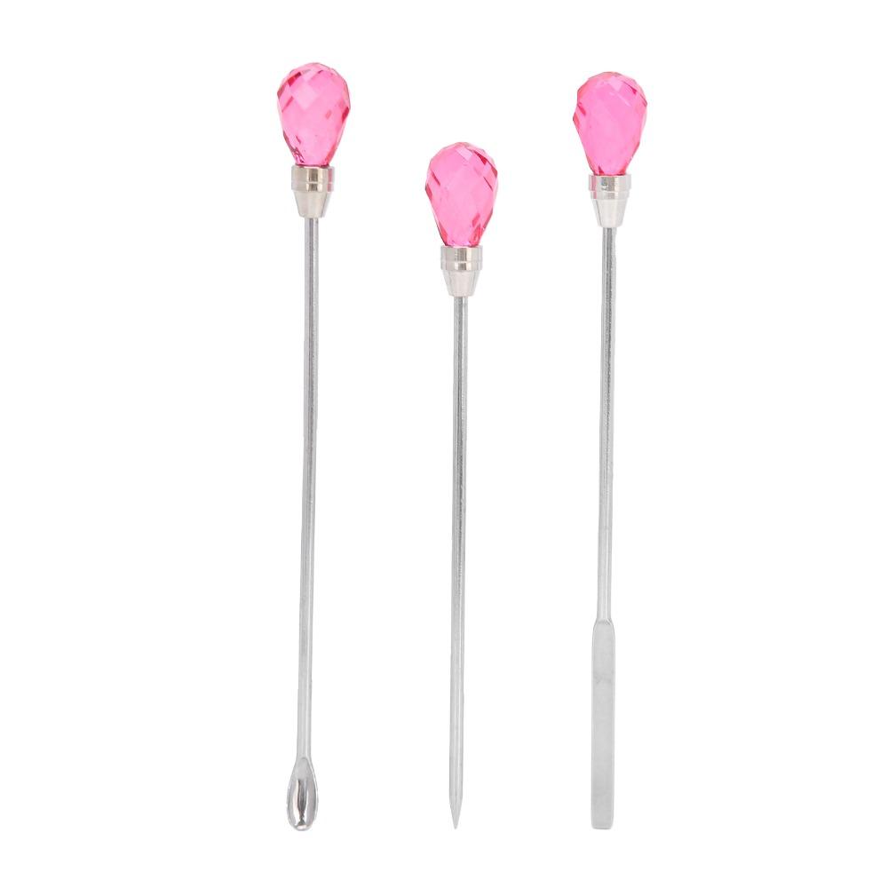 3 Pcs Portable Nail Art Stirring Rod Professional Nail Art Spatula Salon & home DIY use