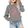Kids' Fashion Loose-Fit Casual Long-Sleeve Christmas Print Oversized Crewneck Sweatshirt