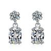 Moissanite Love Egg-Shaped Silver Diamond Earrings S925