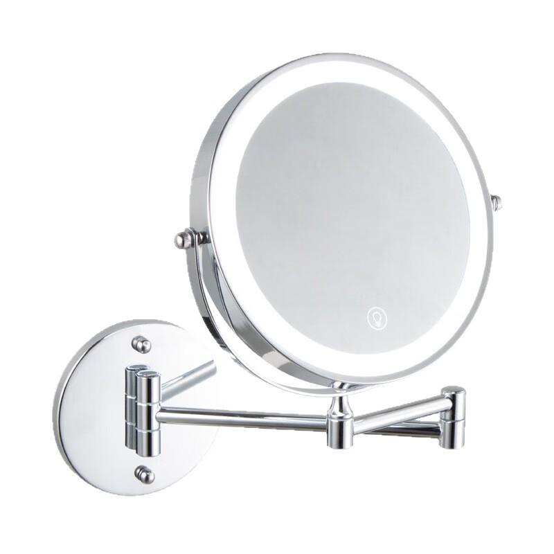 8-Inch Wall-Mounted LED Makeup Mirror with 7X Magnification