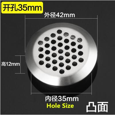 10pcs Stainless Steel Round Ventilation Cover Air Vent Louver Mesh Hole for Wardrobe Shoe Cabinet Furniture Accessories