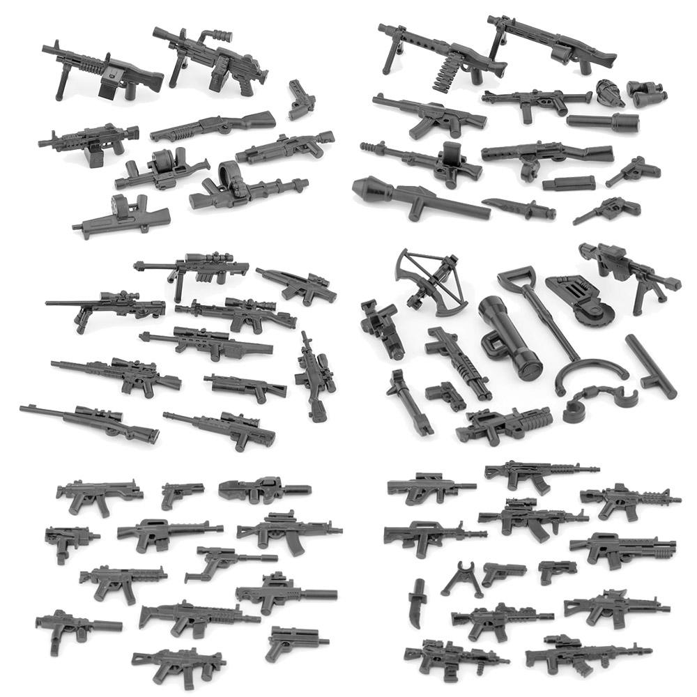 Военные Оружие Строительные Блоки Фигурка Солдата Игрушка Гатлинг M2 Тяжелый Пулемет NSV M19 Коробка Винтовка Цепь Пуль Миномет K045