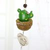 Creative Potted Plants Simulation of Pucculents Wrought Iron Metal Wind Chimes Ornaments Bells Birthday Gifts