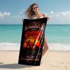 Beach Towel with U.S. Route 66(0) Pattern - soft,absorbent,machine washable Lightweight&Modern,swimming,Travel Essentials
