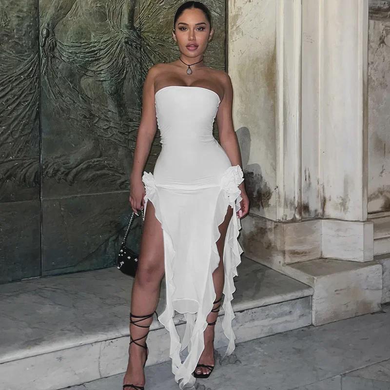 Женское сексуальное платье на одно плечо весна/лето 2024 г.