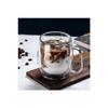 Double Glass Double Walled Glass Mug 300 Ml Home Office Cup Double Layer Thermal Insulated Glass Cup With Handle