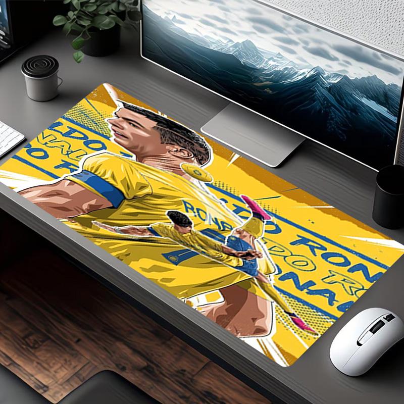 football star Print Mouse Pad, for Keyboard Pad Laptop PC Mat for Office Home Use, Desk Decor, Perfect Birthday Gift for Gamers