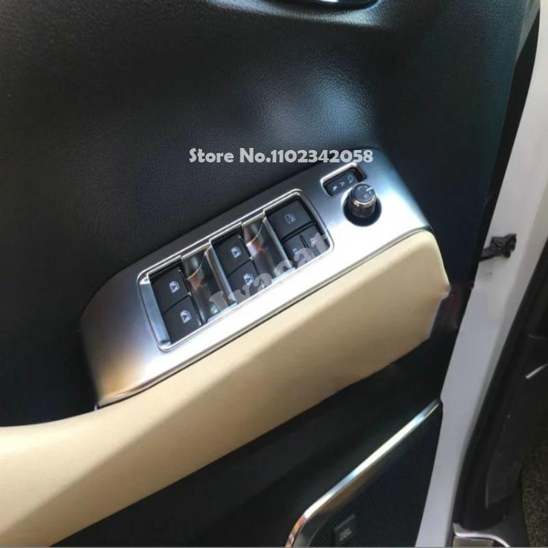 Для Toyota Alphard Vellfire 30 серии 2016- ABS углеродное волокно Накладка на панель управления стеклоподъемниками стеклянная Кнопка подъема стекла Панель