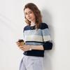Женская футболка Kemeng Boka в полоску Colorblock из смесовой шелковой ткани тутового шелкопряда с длинным рукавом