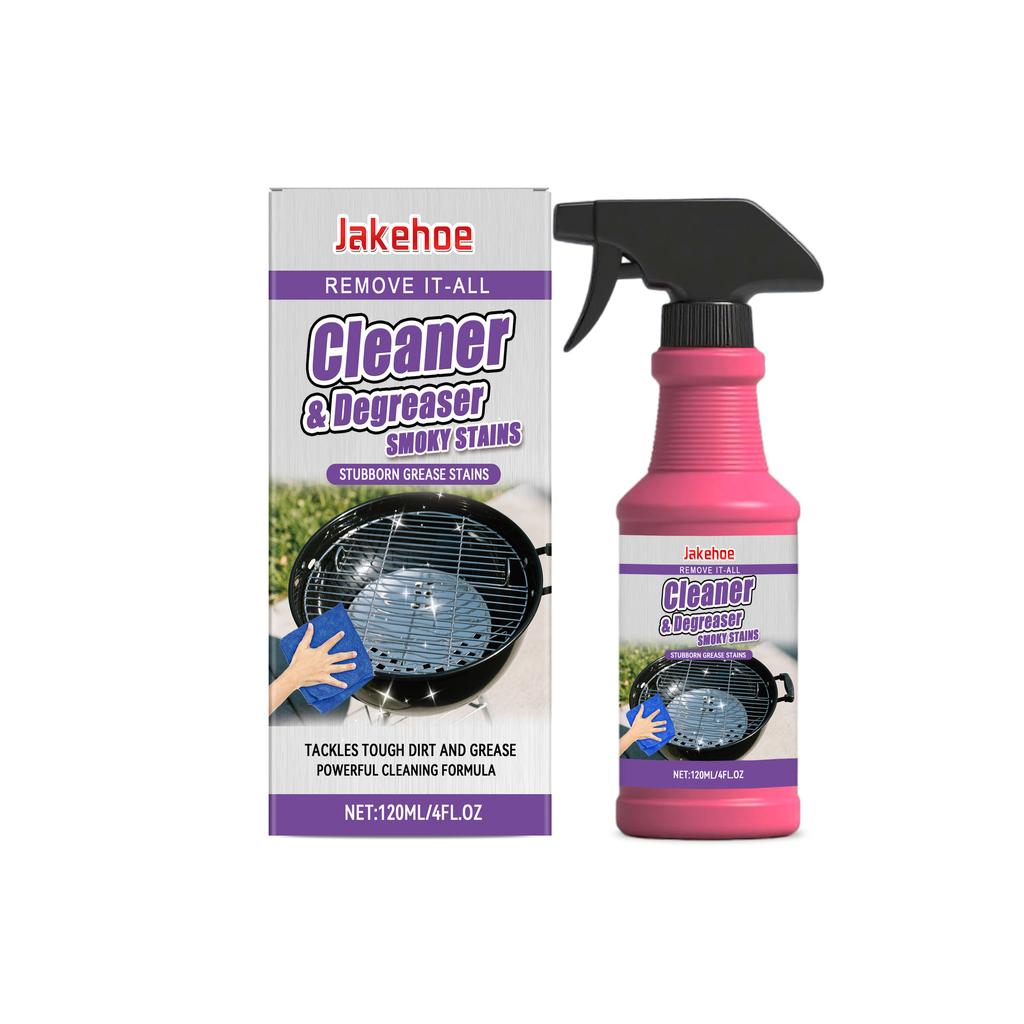 Jakehoe BBQ Grill Cleaner Heavy Duty Grease Remover for Grill Grates and Griddles Dissolve Burnt-On Food and Oil Stain