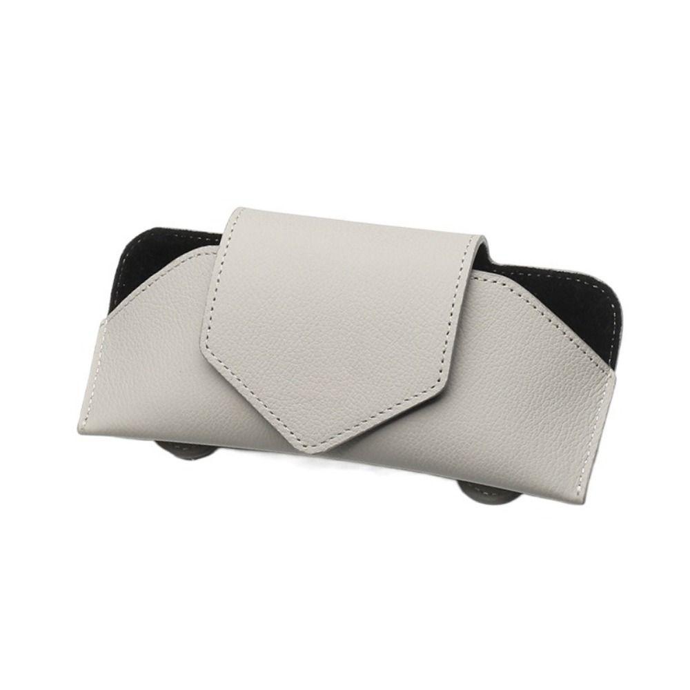 PU Leather Auto Eyeglasses Storage Case Auto Sun Visor Glasses Holder  for Car Sun Visor