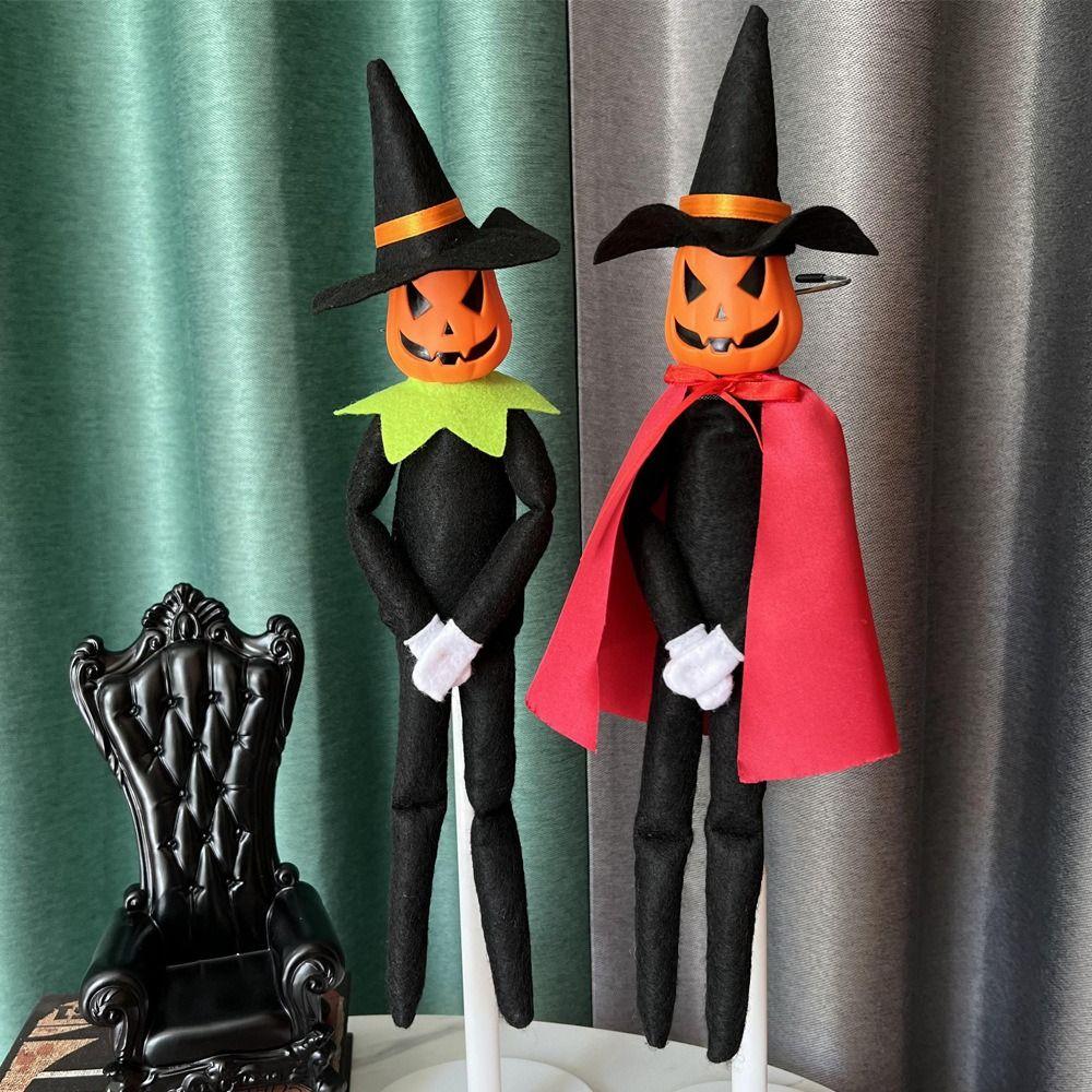 With Hat Halloween Elf Felt Doll Cute Pumpkin Doll Pumpkin Elf DIY Decoration