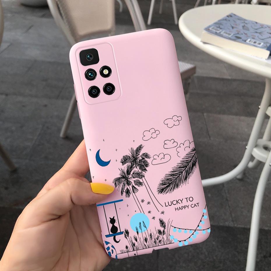 Case For Redmi 10 2022 Stylish Girl Flower Painted Cover For Xiaomi Redmi 10 Coque Fundas Redmi10 4G Soft Silicone Bumper