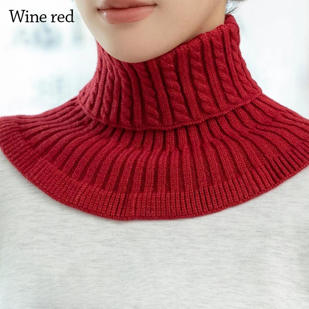 Detachable Scarf Windproof Neck Warmer Fashion Knitted Fake Collar