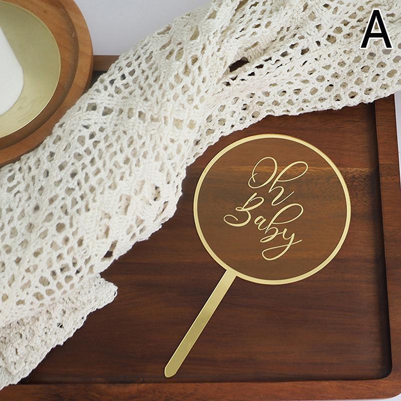 Украшения для торта «С днем рождения» из золотого акрила, украшение на торт на день рождения для девочек, украшение на день рождения, подарок на детский праздник