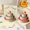 3D Light Music Birthday Card Folding Type Invitations with Envelope Gifts Gift Message Cards