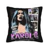 Karol G Tropicoqueta Наволочка для альбома Мягкая полиэстеровая наволочка для подушки Декоративная наволочка для подушки-пледа Домашняя на молнии 40X40 см