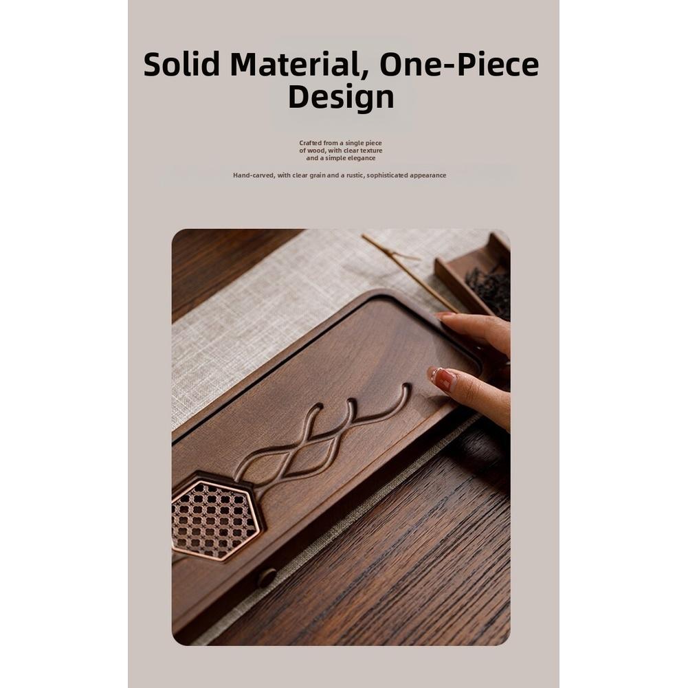 1PC Tea Tray Walnut Wood Tea Tray Dry Tea-Table With Drainage Office Home Use Chinese Style Teaware Accessories Rack
