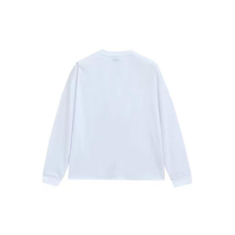 Li Ning Sports Casual Fashion Универсальная футболка с круглым вырезом и длинным рукавом для мужчин, топы белого цвета YTLU039-2
