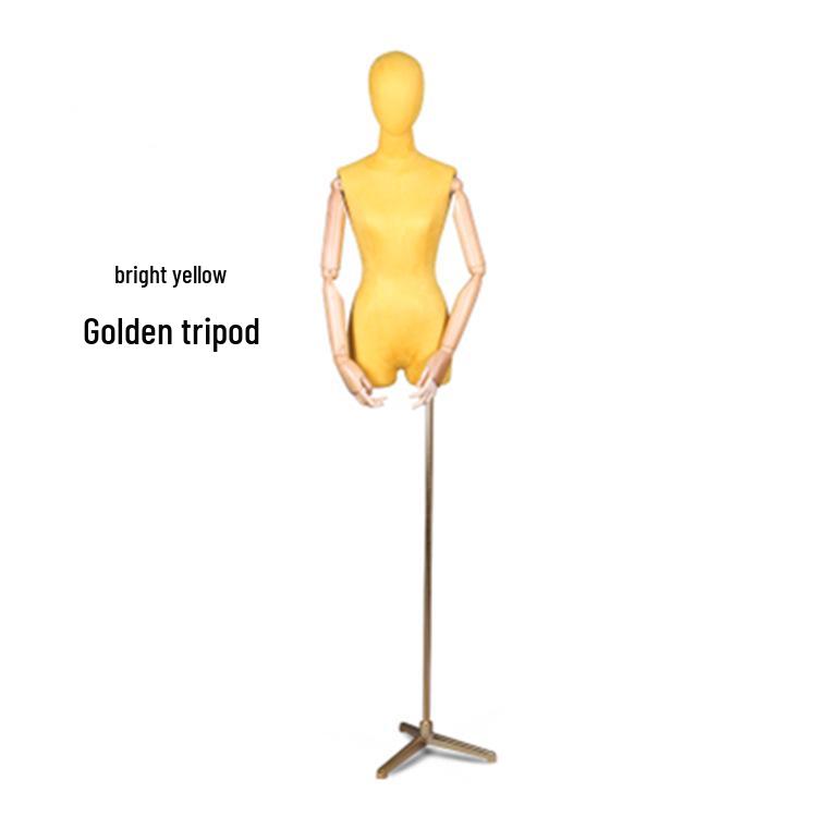 Женский замшевый манекен полторса для витрины магазина