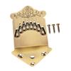 8 String Mandolin Tailpiece Feather Pattern Excellent Metal Bronze Color Mandolin Tailpiece