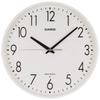 Настенные часы CASIO с радиоприемником белого цвета, аналоговая секундная стрелка останавливается ночью 26,9 см IQ-1070J-7JF