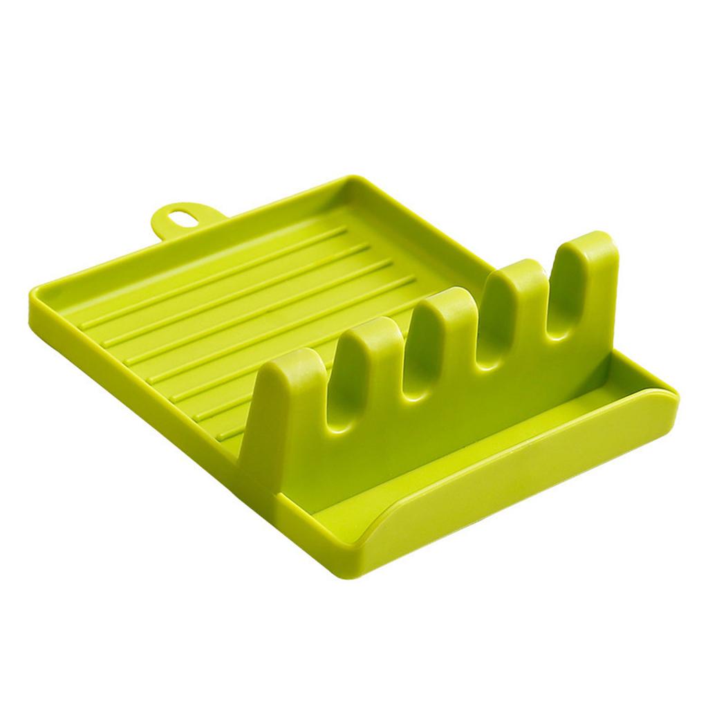 Plastic Utensil Rest with Pot Lid Holder Stand for Ladles Spoon Spatulas Kitchen Supplies