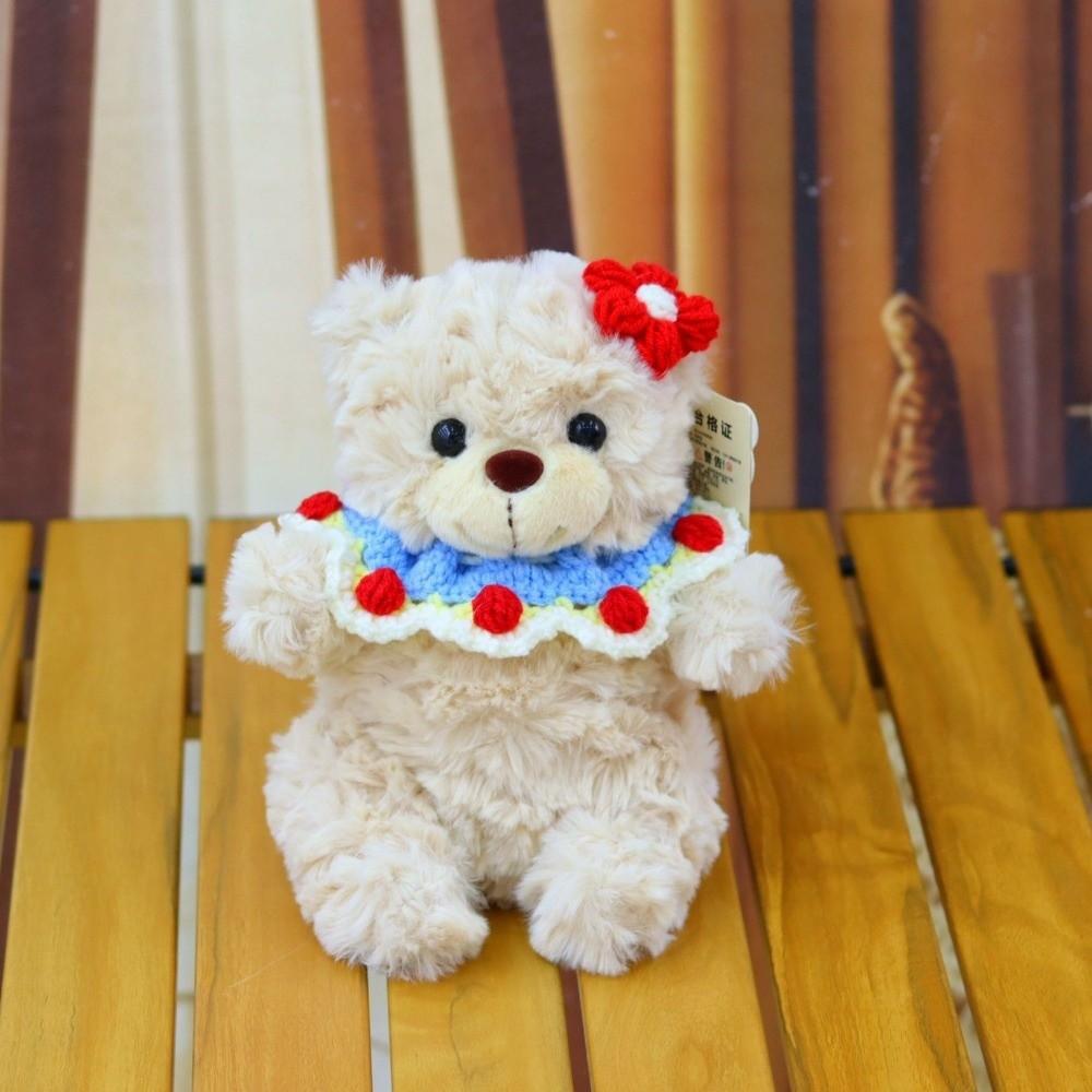 Romantic Bear Wear Rose Doll Woven Valentine's Day Ornament Gifts for Kids Rose Bear Doll  Shop